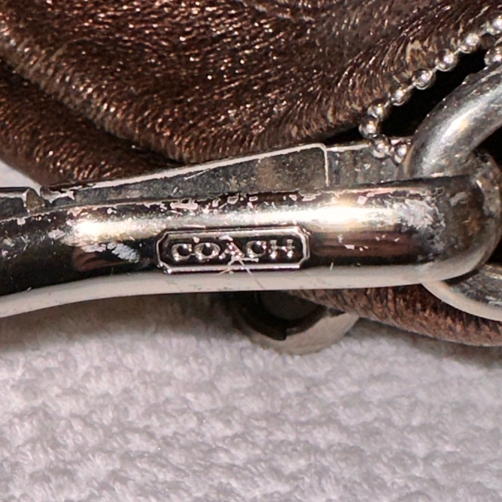 Coach Brooke metallic leather bag. Vintage. Authenticated